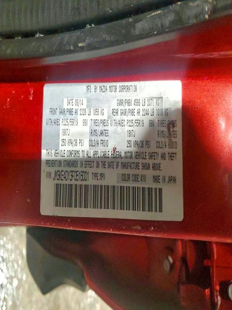 Aukcja sprzedaży 2015 Mazda Cx-5, vin: JM3KE4DY3F0516001, numer aukcji: 97849405