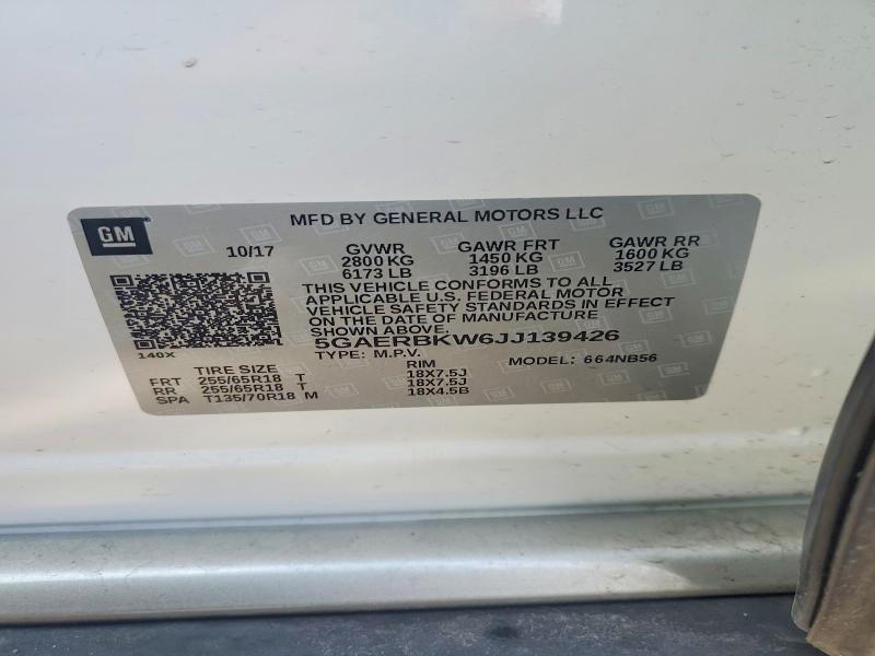 Продажа на аукционе авто 2018 Buick Enclave, vin: 5GAERBKW6JJ139426, номер лота: 98212455
