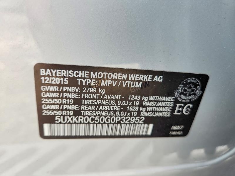 Продажа на аукционе авто 2016 Bmw X5 Xdrive3, vin: 5UXKR0C50G0P32952, номер лота: 74077525