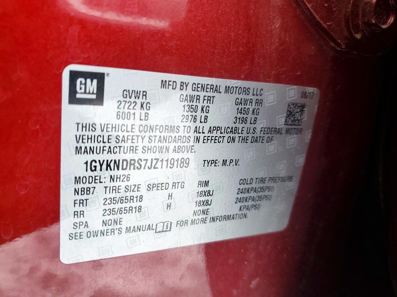Продажа на аукционе авто 2018 Cadillac Xt5, vin: 1GYKNDRS7JZ119189, номер лота: 73623365