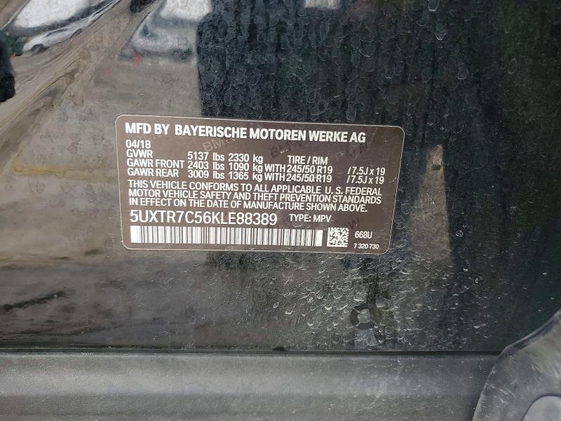 Aukcja sprzedaży 2019 Bmw X3, vin: 5UXTR7C56KLE88389, numer aukcji: 74655105