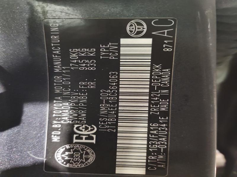 Продажа на аукционе авто 2011 Toyota Corolla, vin: 2T1BU4EE1BC564063, номер лота: 73578695