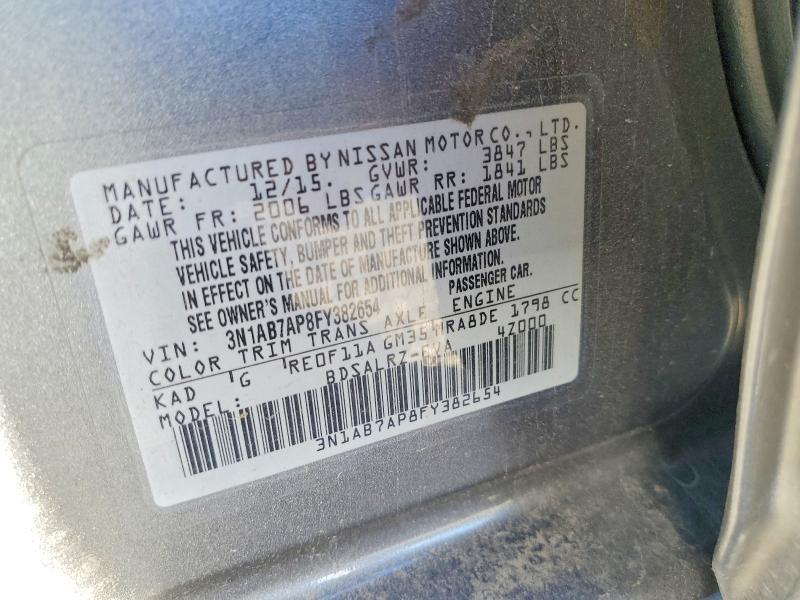 Aukcja sprzedaży 2015 Nissan Sentra, vin: 3N1AB7AP8FY382654, numer aukcji: 99456895