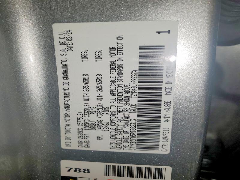99339475 :رقم المزاد ، 3TYKB5FN5RT002313 vin ، 2024 Toyota Tacoma مزاد بيع