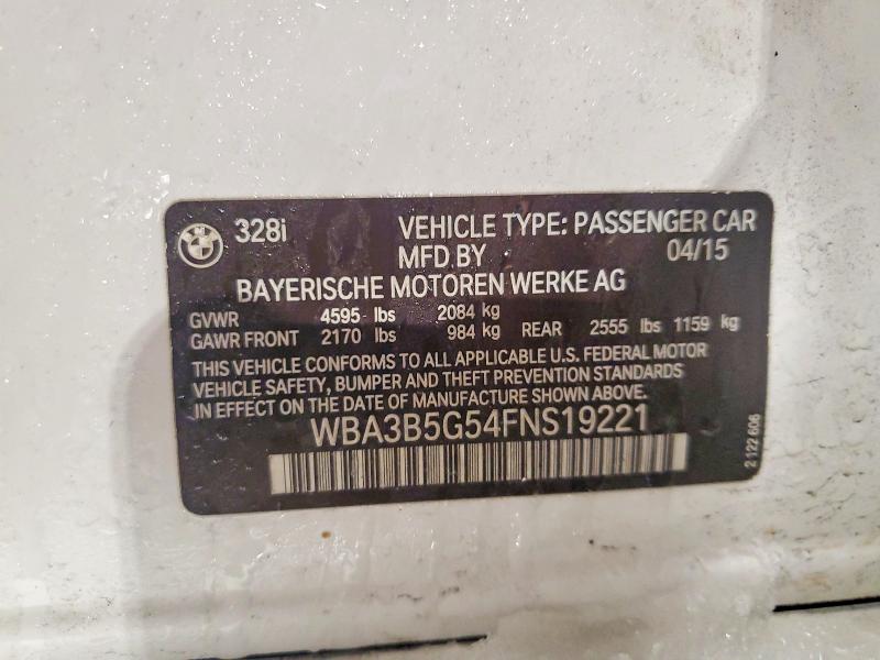Aukcja sprzedaży 2015 Bmw 320 I Xdri, vin: WBA3B5G54FNS19221, numer aukcji: 74753305