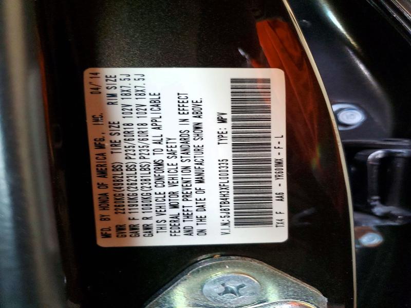 98354545 :رقم المزاد ، 5J8TB4H3XFL000335 vin ، 2015 Acura Rdx مزاد بيع