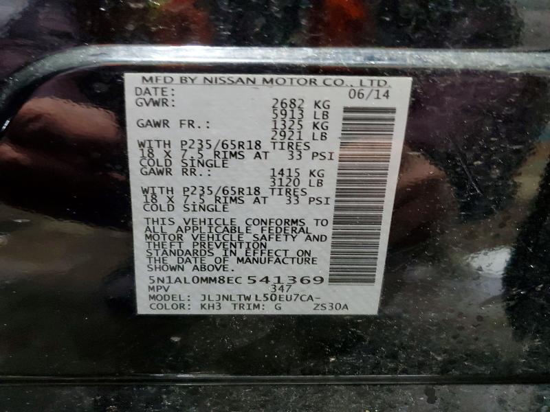 Aukcja sprzedaży 2014 Infinity Qx60, vin: 5N1AL0MM8EC541369, numer aukcji: 74600485