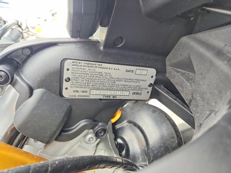 Продаж на аукціоні авто 2024 Aprilia Rs, vin: ZD4KSUG06RS002308, номер лоту: 95518425