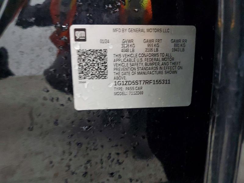 Продажа на аукционе авто 2024 Chevrolet Malibu Lt, vin: 1G1ZD5ST7RF155311, номер лота: 73595495
