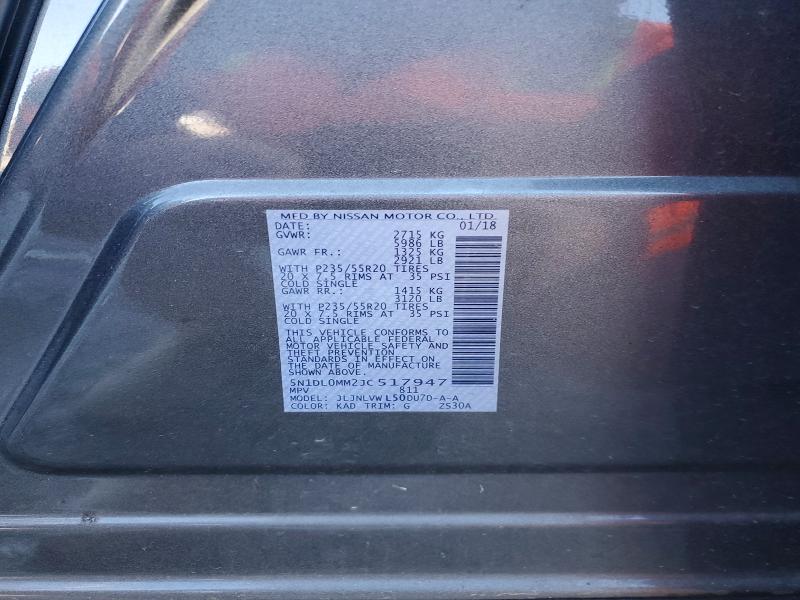 Aukcja sprzedaży 2018 Infiniti Qx60, vin: 5N1DL0MM2JC517947, numer aukcji: 99232395