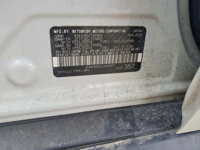 Aukcja sprzedaży 2020 Mitsubishi Outlander Sport, vin: JA4AP4AU2LU004907, numer aukcji: 72863655