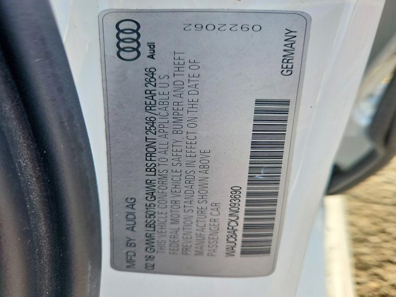 Продажа на аукционе авто 2018 Audi A6, vin: WAUC8AFCXJN093690, номер лота: 72376305