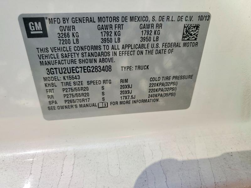 99293375 :رقم المزاد ، 3GTU2UEC7EG283408 vin ، 2014 Gmc Sierra K15 مزاد بيع