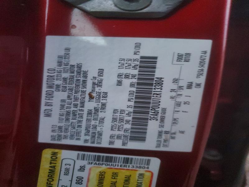 Продаж на аукціоні авто 2014 Ford Fusion, vin: 3FA6P0UU1ER133804, номер лоту: 72275055