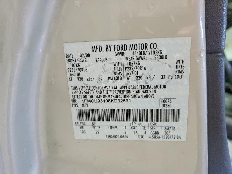 98596015 :رقم المزاد ، 1FMCU93108KD32591 vin ، 2008 Ford Escape مزاد بيع