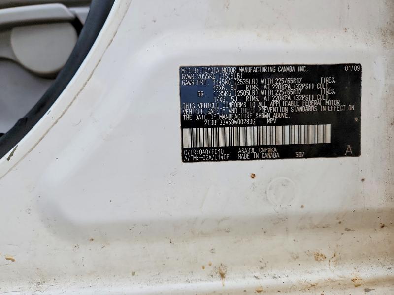 Aukcja sprzedaży 2009 Toyota Rav4, vin: 2T3BF33V59W002836, numer aukcji: 74001575