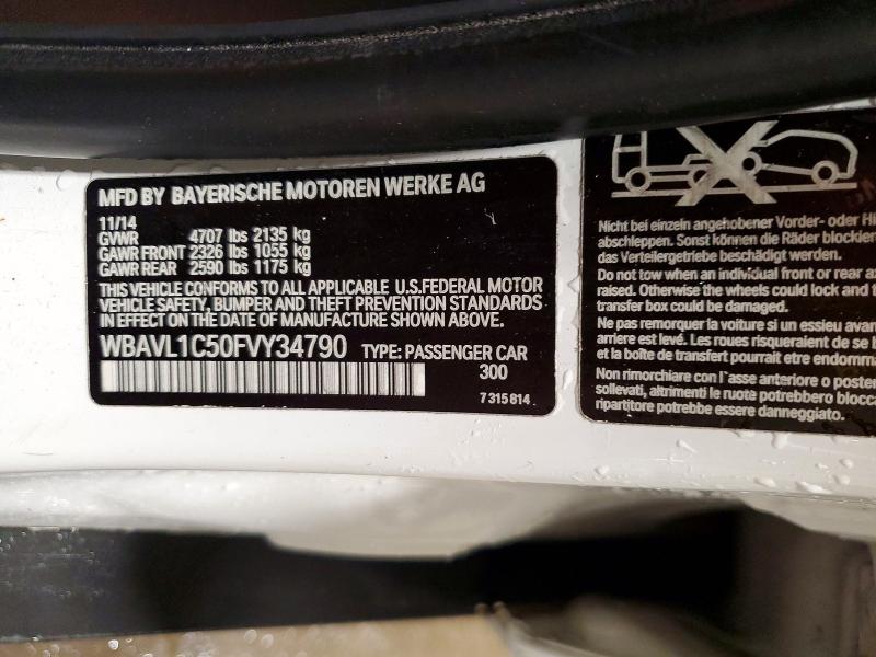 Продажа на аукционе авто 2015 Bmw X1, vin: WBAVL1C50FVY34790, номер лота: 99714325