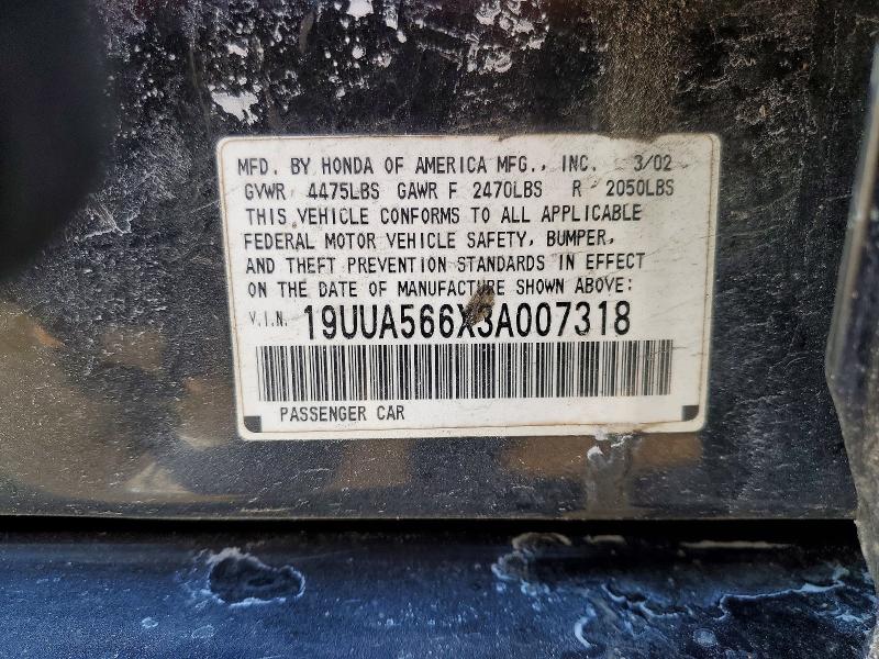 Продажа на аукционе авто 2003 Acura 3.2tl, vin: 19UUA566X3A007318, номер лота: 75278185