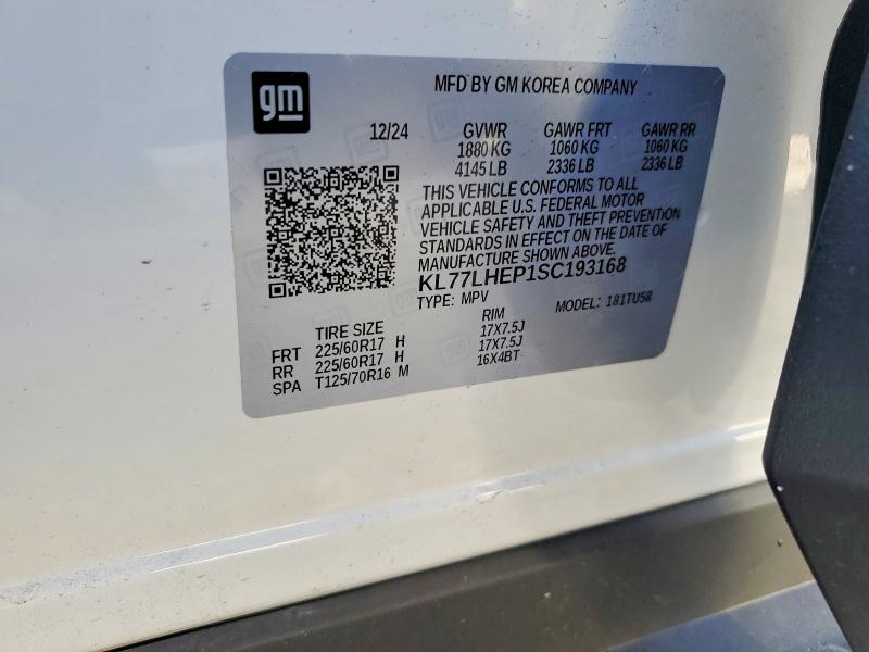 Aukcja sprzedaży 2025 Chevrolet Trax 1lt, vin: KL77LHEP1SC193168, numer aukcji: 72401825