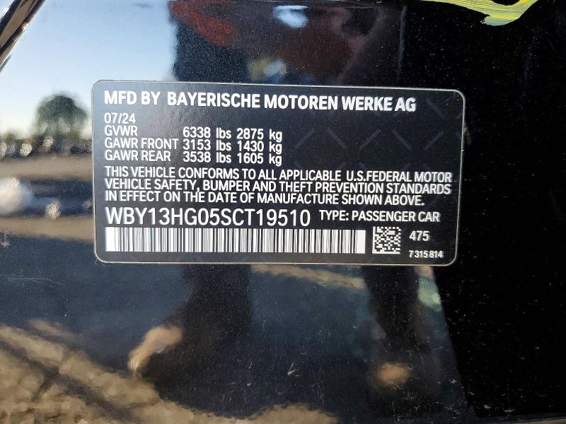 Aukcja sprzedaży 2025 Bmw I5, vin: WBY13HG05SCT19510, numer aukcji: 74647385