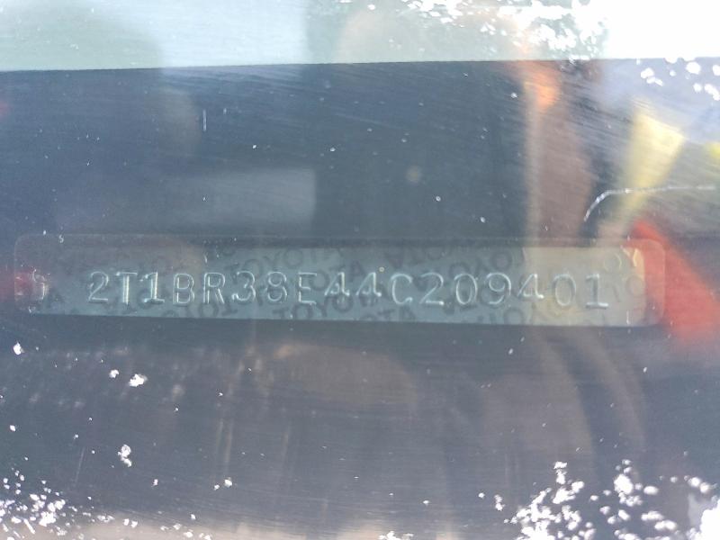 74587985 :رقم المزاد ، 2T1BR38E44C209401 vin ، 2004 Toyota Corolla مزاد بيع