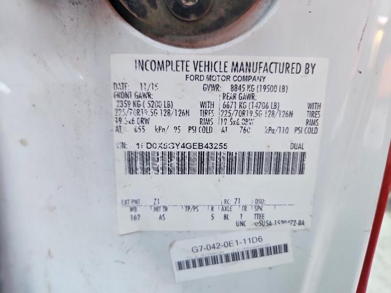 Aukcja sprzedaży 2016 Ford F550, vin: 1FD0X5GY4GEB43255, numer aukcji: 49003316