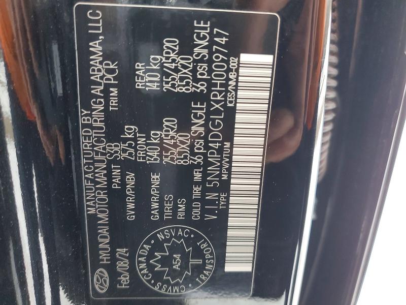 Продажа на аукционе авто 2024 Hyundai Santa Fe, vin: 5NMP4DGLXRH009747, номер лота: 72213255