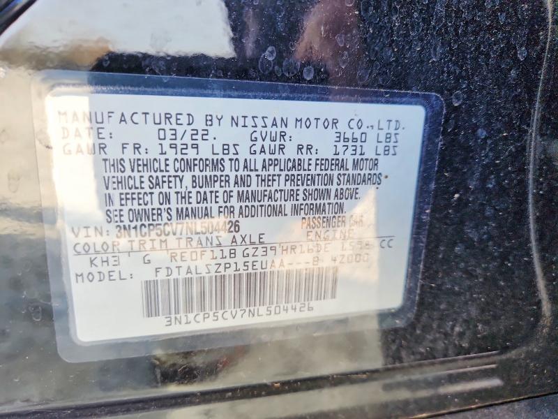 Продаж на аукціоні авто 2022 Nissan Kicks, vin: 3N1CP5CV7NL504426, номер лоту: 98283255