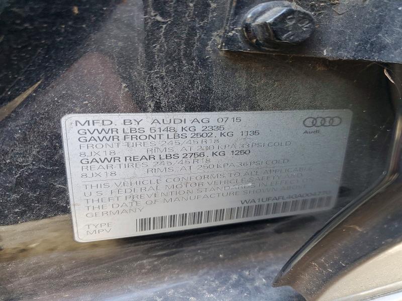 75092235 :رقم المزاد ، WA1UFAFL4GA004770 vin ، 2016 Audi A4 Allroad مزاد بيع