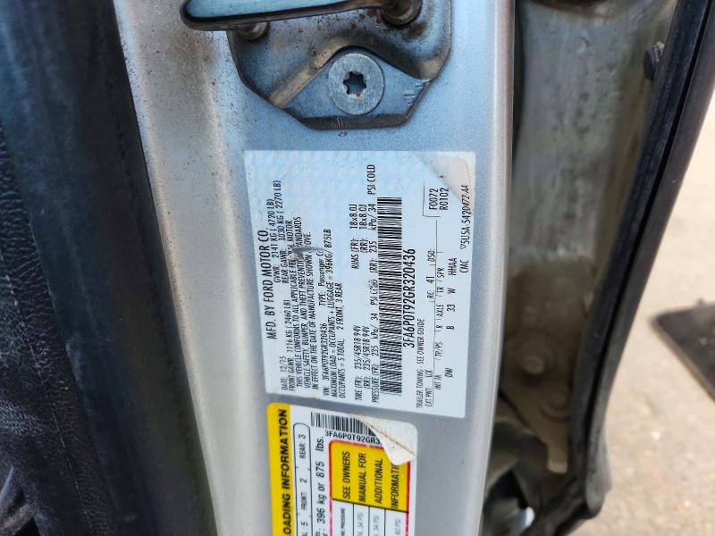 Продаж на аукціоні авто 2016 Ford Fusion Se, vin: 3FA6P0T92GR320436, номер лоту: 72291045