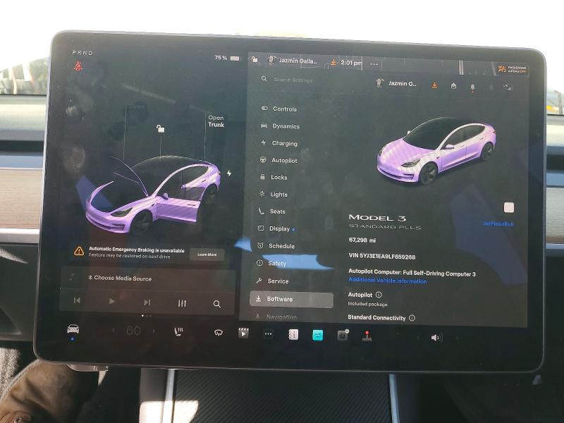 2020 Tesla Model 3 მანქანა იყიდება აუქციონზე, vin: 5YJ3E1EA9LF659268, აუქციონის ნომერი: 75237295