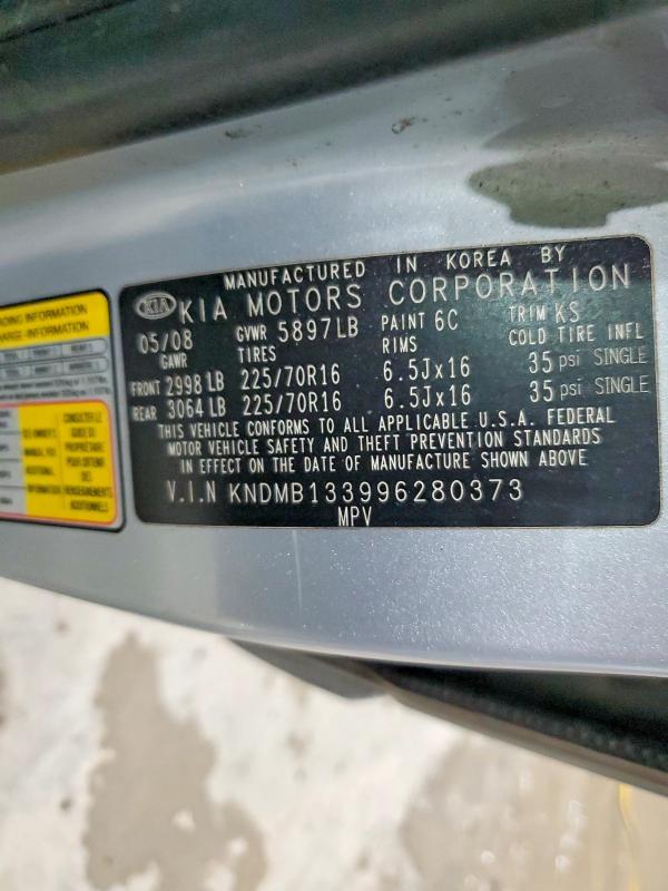 Продажа на аукционе авто 2009 Kia Sedona, vin: KNDMB133996280373, номер лота: 98005805