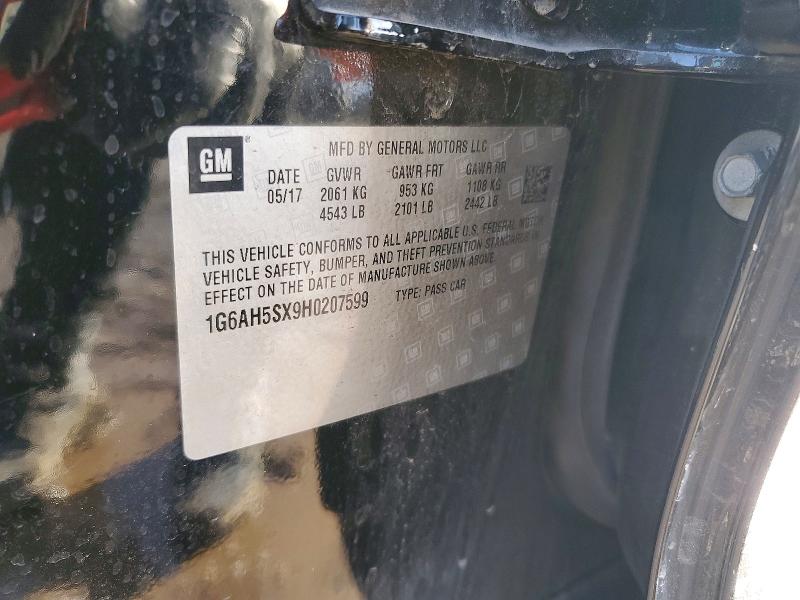 2017 Cadillac Ats მანქანა იყიდება აუქციონზე, vin: 1G6AH5SX9H0207599, აუქციონის ნომერი: 98085015