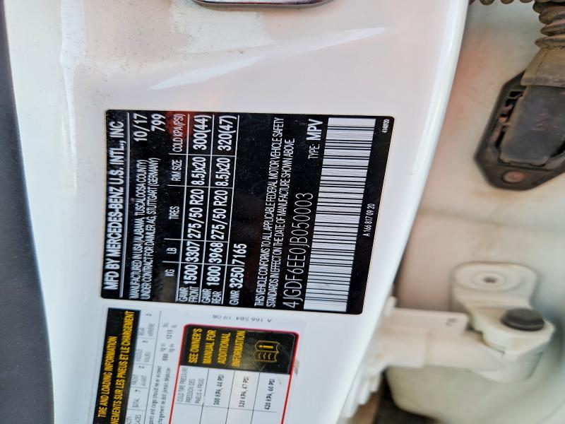 98607765 :رقم المزاد ، 4JGDF6EE0JB050003 vin ، 2018 Mercedes-benz Gls مزاد بيع