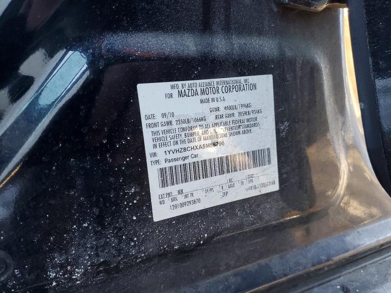 Aukcja sprzedaży 2010 Mazda 6, vin: 1YVHZ8CHXA5M58796, numer aukcji: 75097185