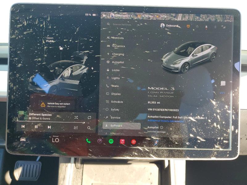 Aukcja sprzedaży 2019 Tesla Model 3, vin: 5YJ3E1EB7KF390923, numer aukcji: 99740435