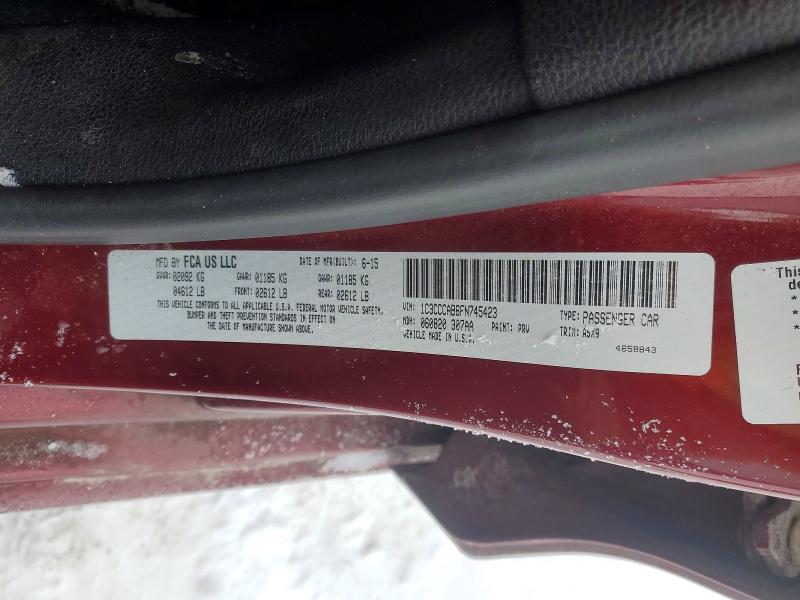 Продажа на аукционе авто 2015 Chrysler 200, vin: 1C3CCCAB6FN745423, номер лота: 75076055
