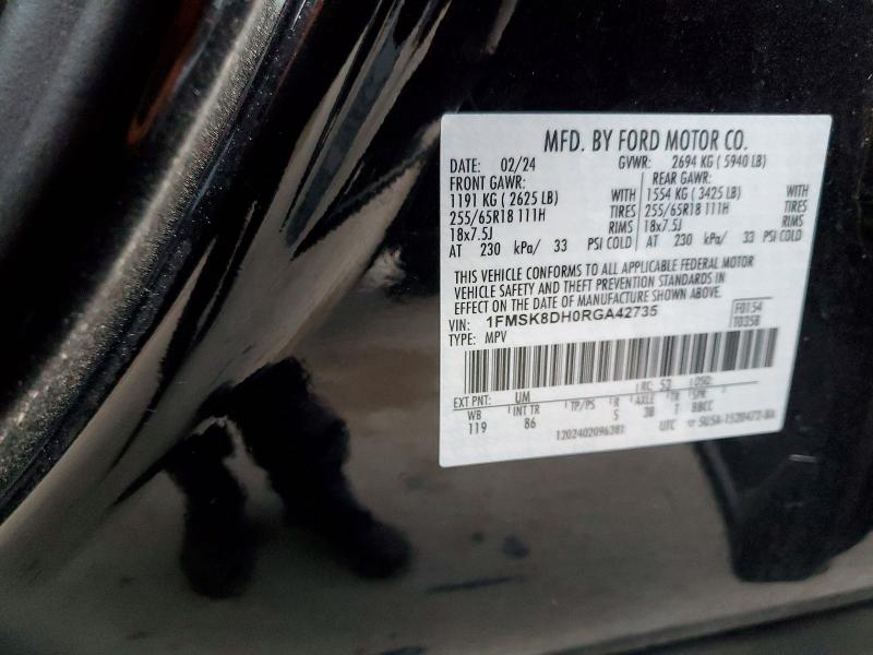 Aukcja sprzedaży 2024 Ford Explorer, vin: 1FMSK8DH0RGA42735, numer aukcji: 98308275