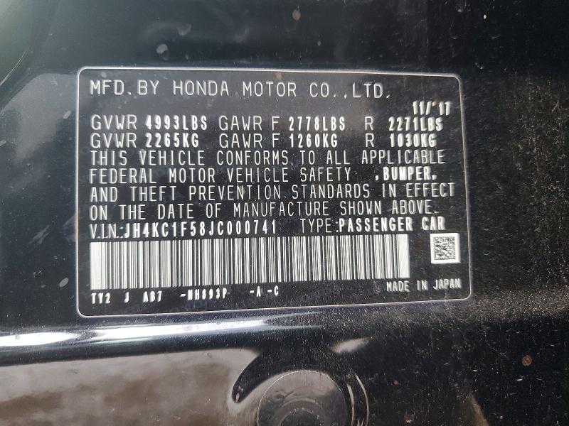 Продажа на аукционе авто 2018 Acura Rlx Tech, vin: JH4KC1F58JC000741, номер лота: 74029925
