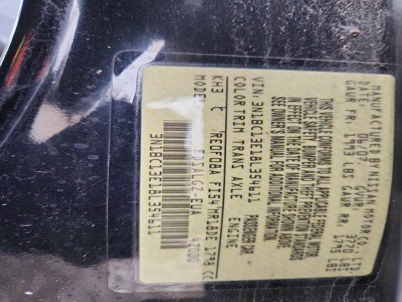 2006 Nissan Versa მანქანა იყიდება აუქციონზე, vin: 3N1BC13E18L354611, აუქციონის ნომერი: 99059825