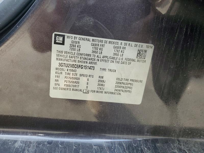 Продажа на аукционе авто 2015 Gmc Sierra, vin: 3GTU2VEC6FG151473, номер лота: 99694935