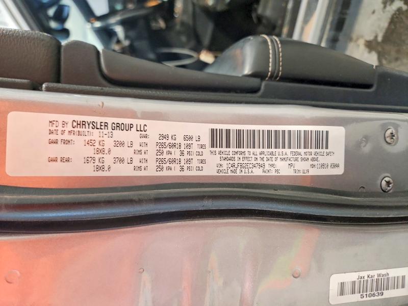 Продажа на аукционе авто 2014 Jeep Grand Cherokee, vin: 1C4RJFBG2EC347949, номер лота: 74707655