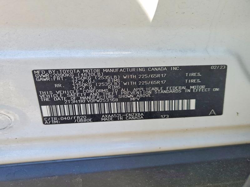 74868285 :رقم المزاد ، 2T3H1RFV0PW253168 vin ، 2023 Toyota Rav4 مزاد بيع