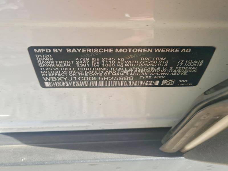 Aukcja sprzedaży 2020 Bmw X2, vin: WBXYJ1C00L5R25888, numer aukcji: 72325235