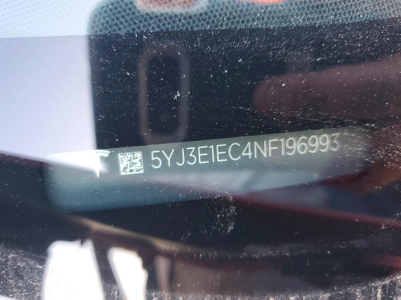 Продажа на аукционе авто 2022 Tesla Model 3, vin: 5YJ3E1EC4NF196993, номер лота: 72670785