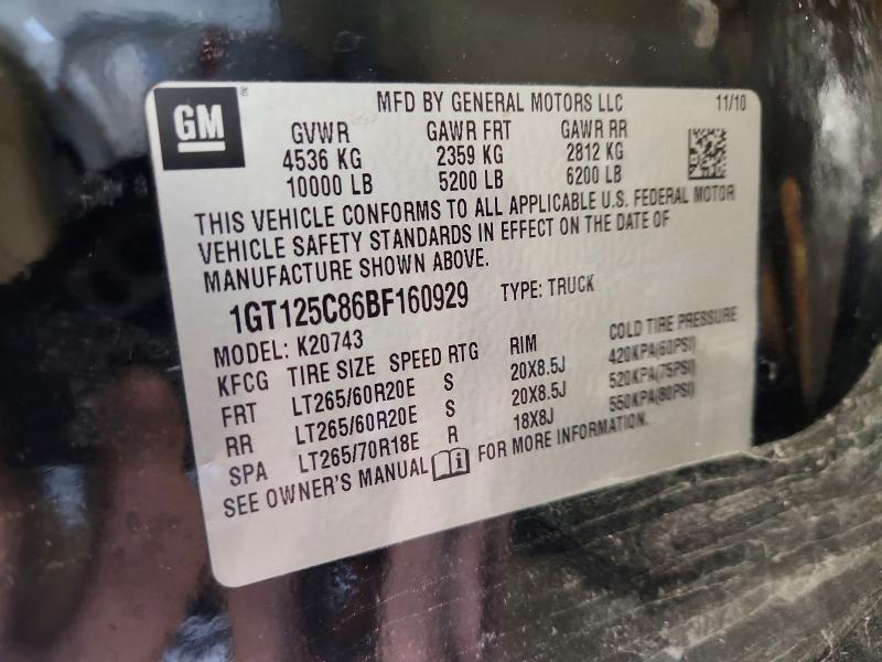 Продажа на аукционе авто 2011 Gmc Sierra, vin: 1GT125C86BF160929, номер лота: 73430315