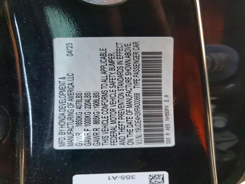 2024 Acura Integra მანქანა იყიდება აუქციონზე, vin: 19UDE4H3XRA000668, აუქციონის ნომერი: 73581305