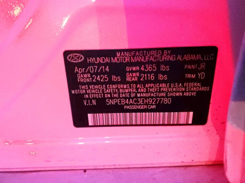 Продаж на аукціоні авто 2014 Hyundai Sonata, vin: 5NPEB4AC3EH927780, номер лоту: 72916875