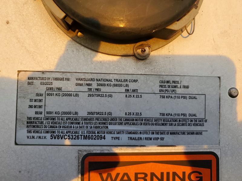 2026 Vanguard Unknown მანქანა იყიდება აუქციონზე, vin: 5V8VC5326TM602094, აუქციონის ნომერი: 97906475