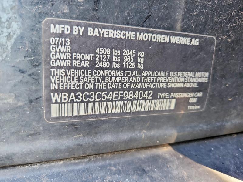 2014 Bmw 320 I Xdri მანქანა იყიდება აუქციონზე, vin: WBA3C3C54EF984042, აუქციონის ნომერი: 73867515